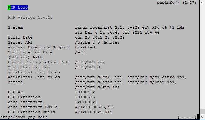 links-phpinfo